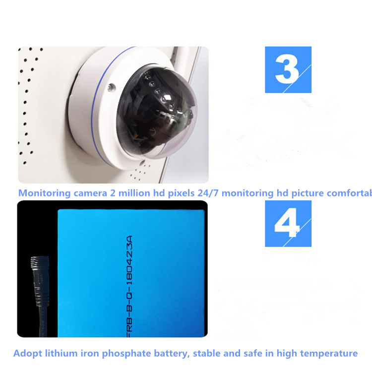 Smart City CCTV 4G Wifi Camera Outdoor 100W led solar street light waterproof IP65 integrated motion sensor street lighting