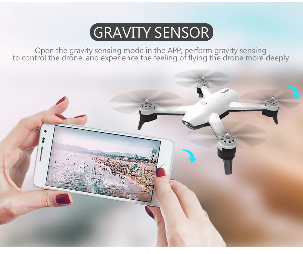 SG106 Drone, gravity sensore open the gravity sensing mode in the app, perform