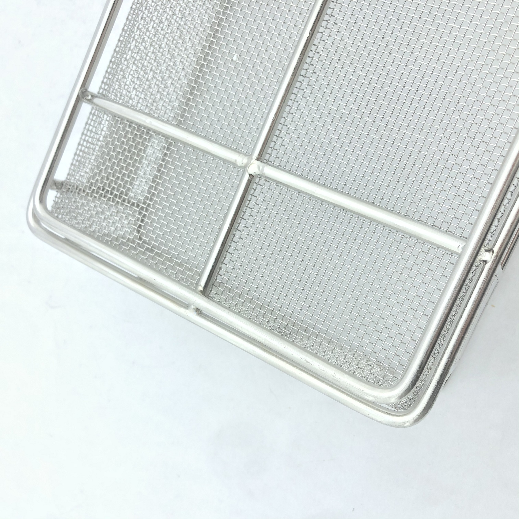 Nordic Silver 304 Ss Metal Wire Basket With Handle For Fruit Storage