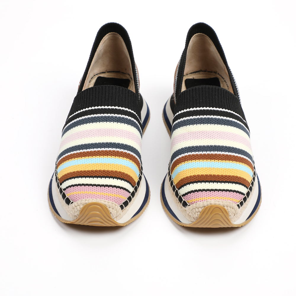 Женские эспадрильи в полоску, на толстой подошве