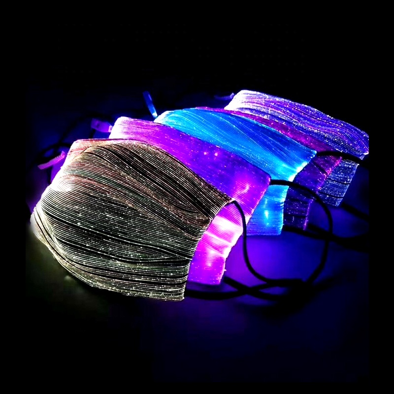 Sound Activated Driver festival White Equalizer Mask Purple Glowing Blue