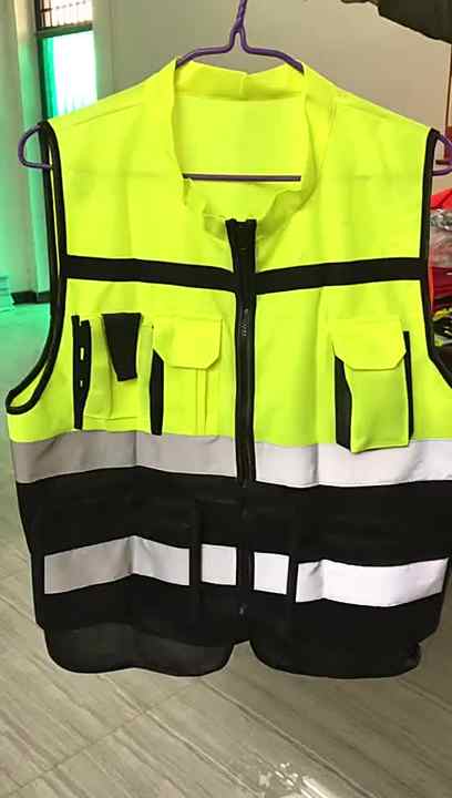 Manufacture Saftey Reflector Vest Jacket Mult Pockets Safety Light