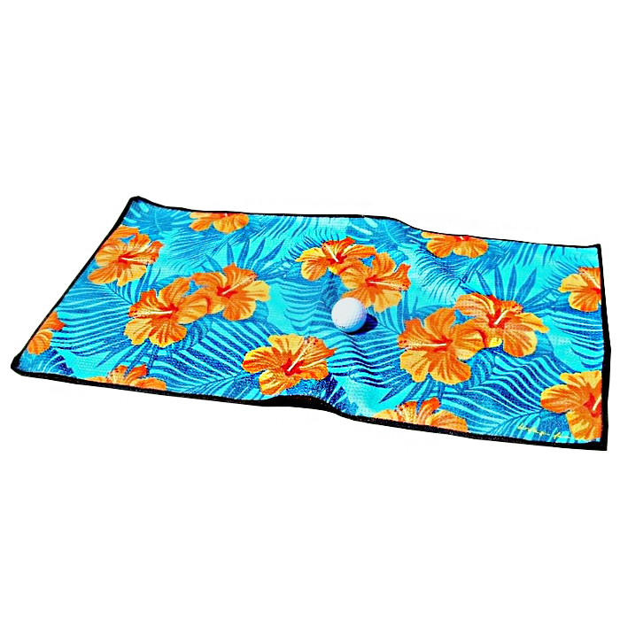 custom woven pattern embroidered transfer print golf towel for golf waffle super absorbent sublimation