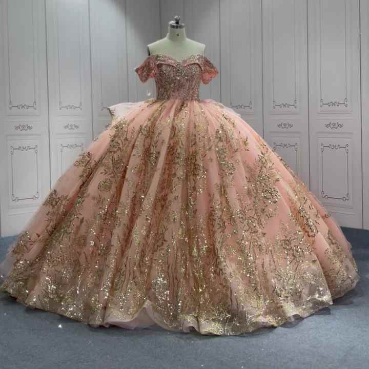 rose gold dresses for girls Sequin Top Rose gold Flower Girl Dress, Champagne and Ivory tutu flowe –  RomanBridal main image 1