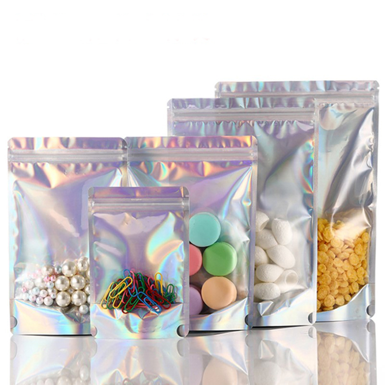 Custom Printed Matte Frosted Transparent Packaging Bag Stand Up Pouch Clear Resealable Plastic Zipper Bag