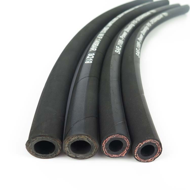 Two fiber Braid SAE J188 3/8 inch high pressure power steering hose