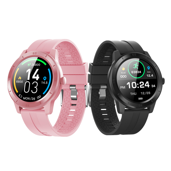 GPS Multifunction Fitness Sport IP68 Waterproof Heart Rate Monitor Digital Round Smart Watch