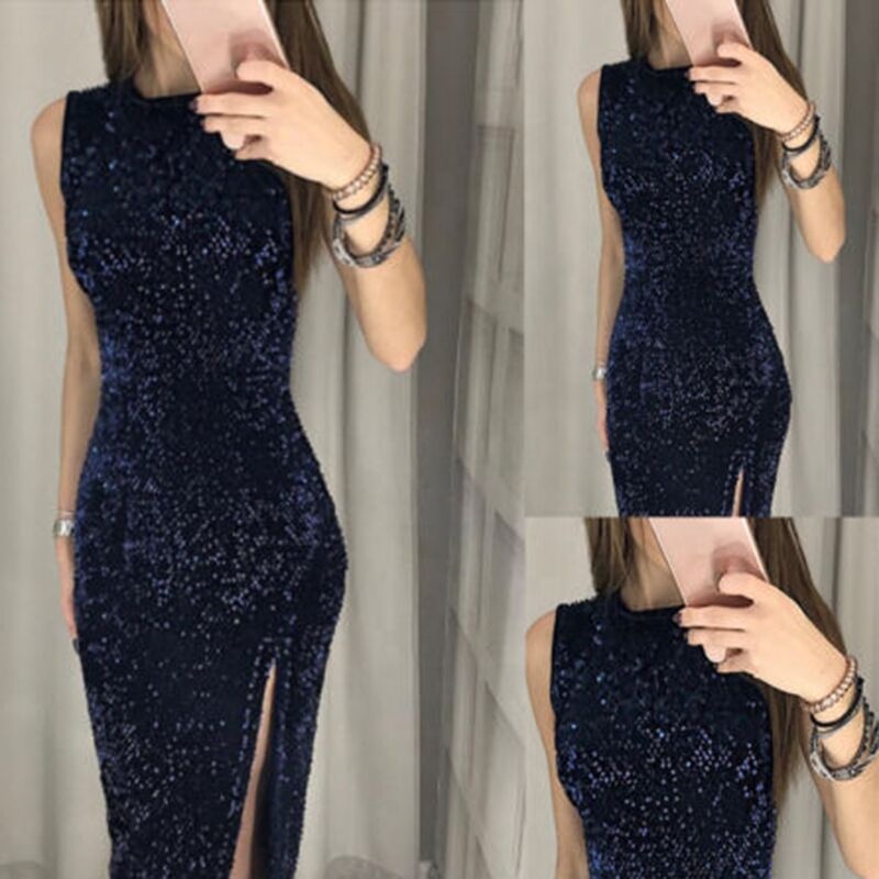Women Bodycon Dresses 2021 Fashion Hot Sale Sexy Sequins Club Dress Women Party Dress Soft And Bodycon Fitness