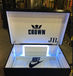 nike wooden shoe storage box