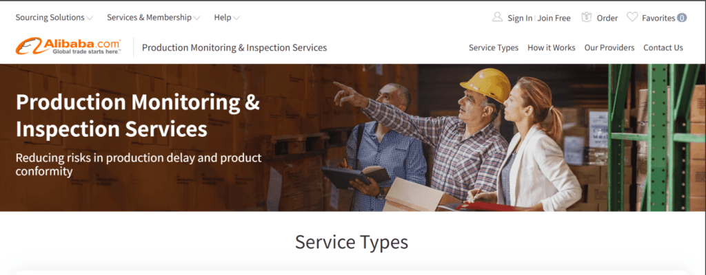 Buyers can choose the third-party inspection services from Alibaba.com directly