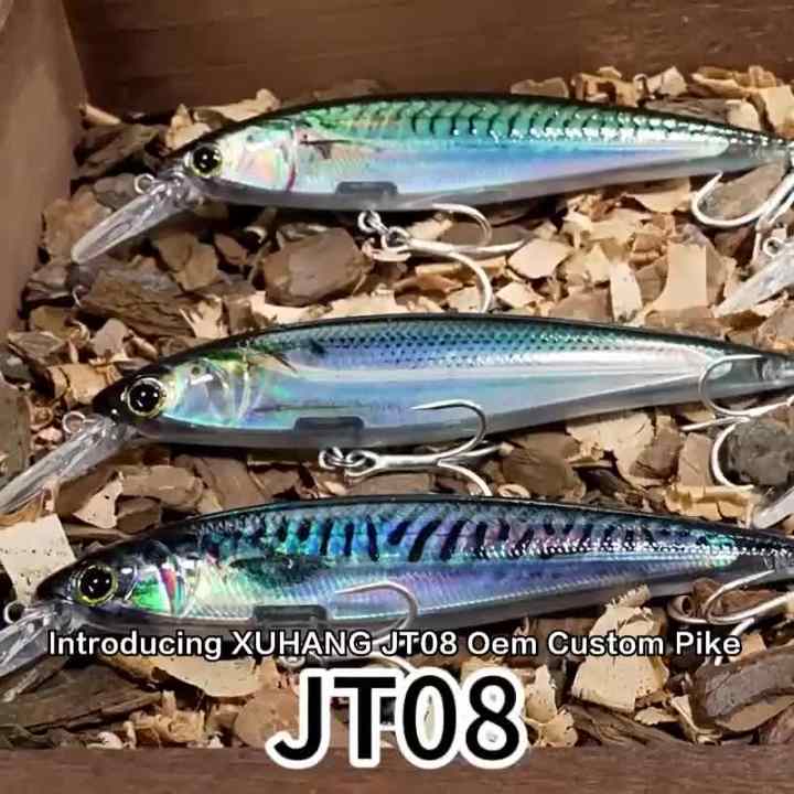 B&U JT08 Ocean Bass 3D Printed Plastic Hard Floating Spinning Saltwater & Freshwater Fishing Minnow Lure for Zander Pike Salmon B&U JT08 Ocean Bass 3D Printed Plastic Hard Floating Spinning Saltwater & Freshwater Fishing Minnow Lure for Zander Pike Salmon