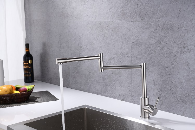 Swivel Spout Pot Filler Single Handle Sink Mixer Tap Retractable Folding Kitchen Faucet