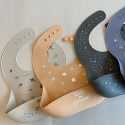 DX Custom Logo Feeding Bowl Wholesale Waterproof Baby Bib Silicone With Pocket