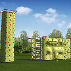 Outdoor rock climbing structure top ropes climbing wall bouldering traverse wall