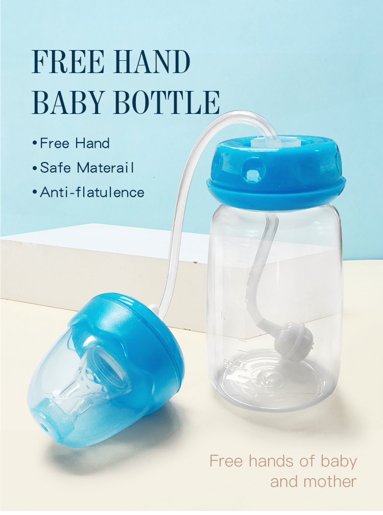 Hands Free Baby Bottle Anti-Colic Self Feeding System Standard baby bottle 5 oz