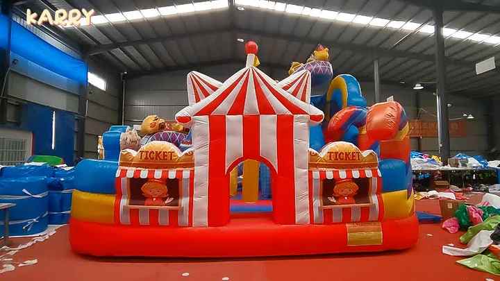 Children's Indoor Playground Circus Theme Inflatable Jumping