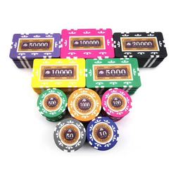 China Casino Gambling Poker Chip Printing Custom Crystal Ceramic Poker Chips for Sale