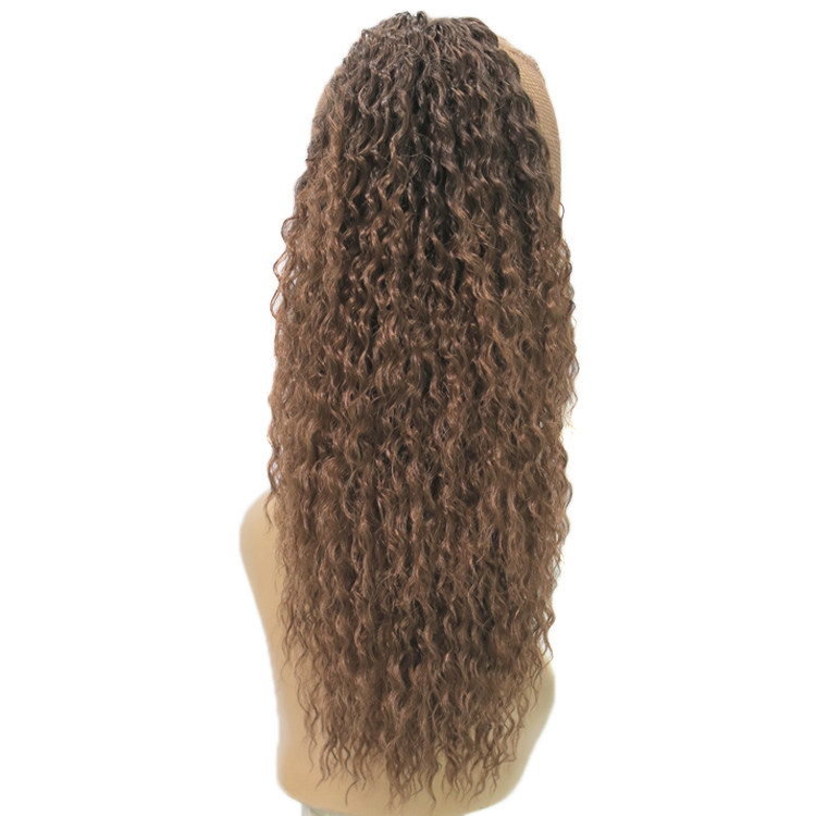 Новинка, высококачественные синтетические курчавые черные женские кудрявые накладные волосы, зажим для конского хвоста