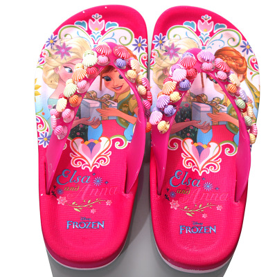 2020 новые Мультяшные резиновые тапочки Нескользящие шлепанцы принцессы Софии для девочек