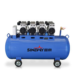 Top manufacturer free sample high pressure mobile piston 200L silent oilless air compressor