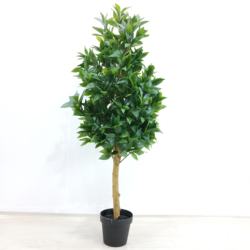 Hot sale simulation  plastic artificial plants bonsai decorative bay tree