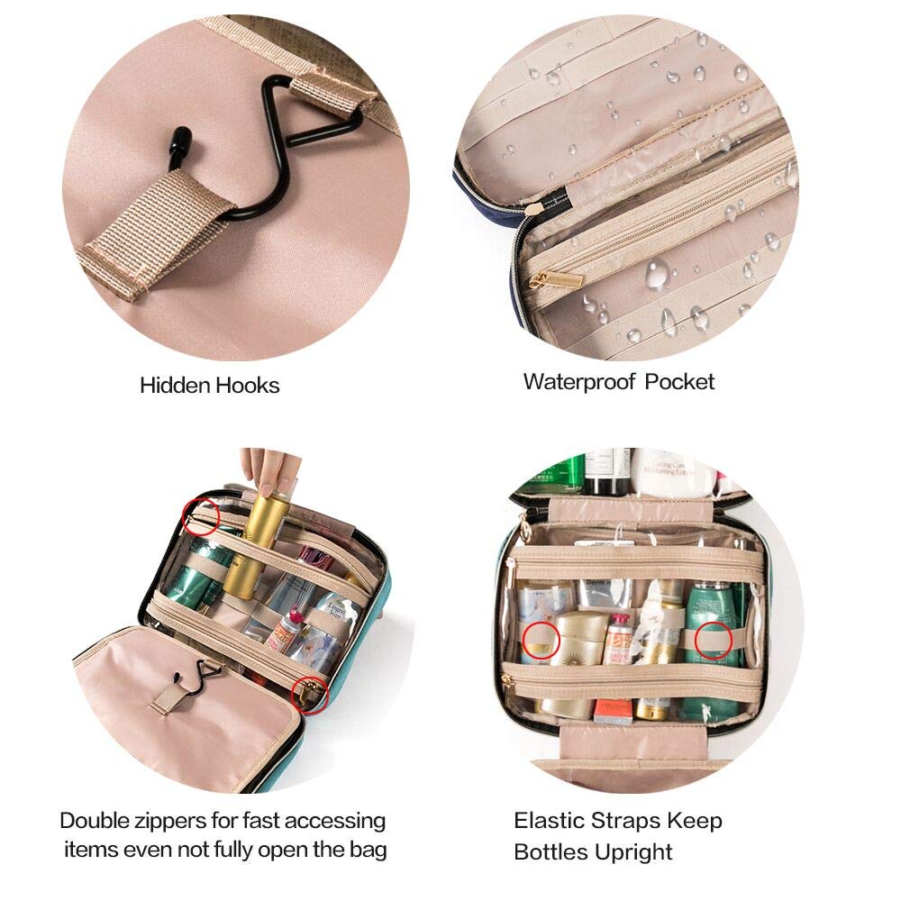 Pieghevole portatile trapuntatura da viaggio da uomo Roll Up Beauty Case Kit trucco cosmetico