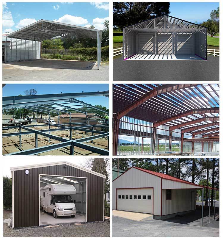 Material Q355B frame steel structure garage