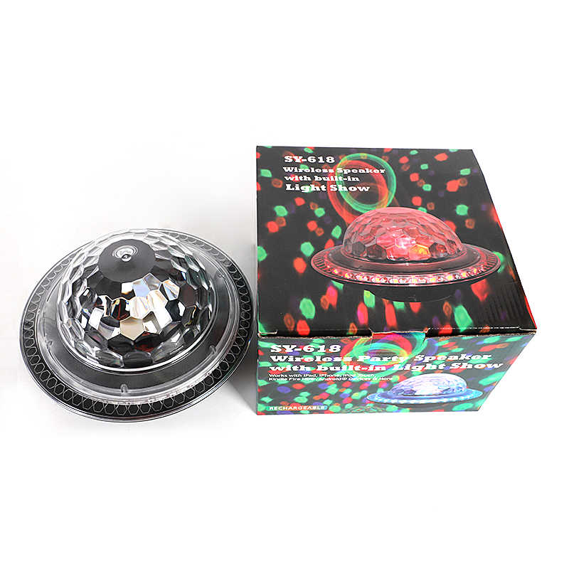 Беспроводная колонка с bluetooth, разноцветное освещение для караоке, романтическое семейное освещение, волшебный шар