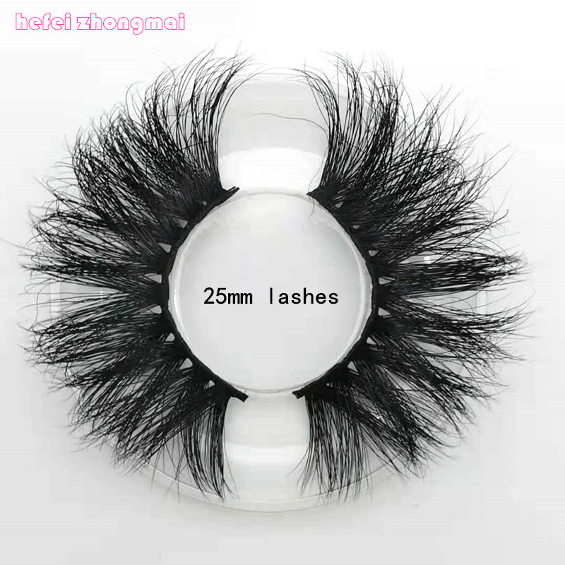 Высококачественные длинные норковые ресницы Hefei ZM в коробке под заказ 5d частная этикетка 25 мм Роскошные норковые ресницы