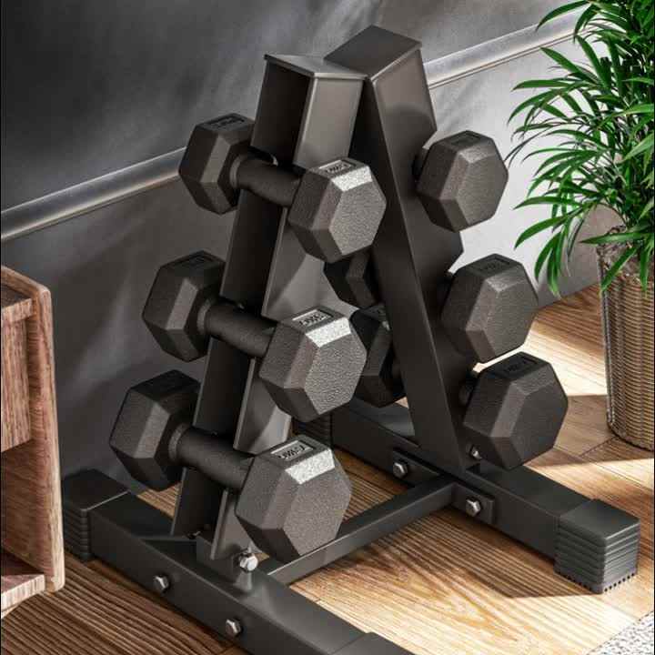 Custom logo Black Cement Hex Dumbbell Environmental protection