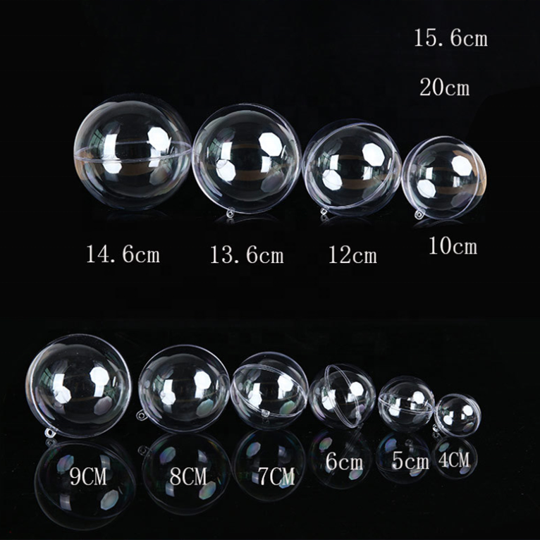 PS пластиковый 60 мм 80 мм 160 мм Подарочный висячий открытый полый прозрачный акриловый шар