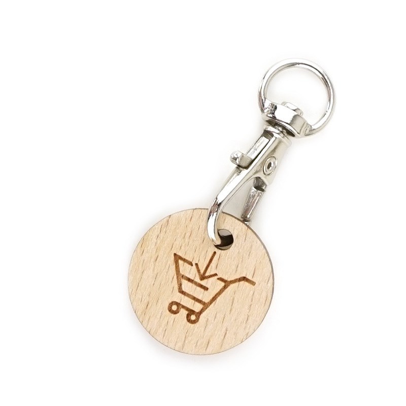 Custom Promotion Souvenir Supermarket Shopping Cart Trolley Coin Token Keychain Holder Wooden Wood Caddy Coin With Keyring Buy Custom Cheap Wood Trolley Coins Shopping Cart Token Challenge Keychain Trolley Coin Shopping Cart Token