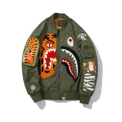 Good Quality Fashion Street Style Bape Shark Jacket Men Windbreaker Jacket Colours New Design Men Windbreaker Jacket