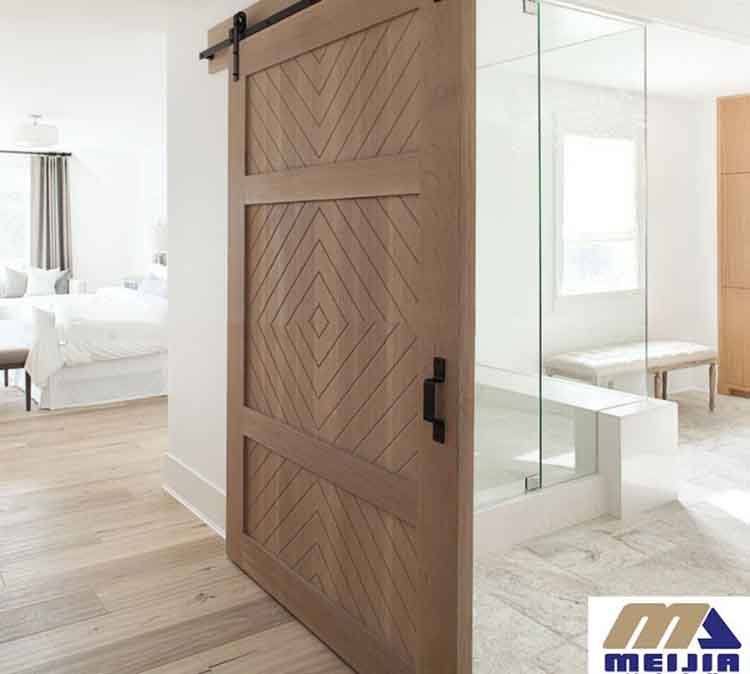 三パネルインテリアスライディング納屋のドア用barhルームで納屋ドアハードウェア