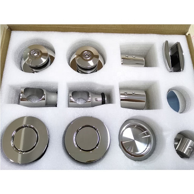 Deslizante Hardware Porta de Vidro sem moldura de Aço Inoxidável 304