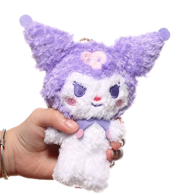 Новый Дизайн kawaii Kuromi плюшевый брелок Мелодия плюшевые брелки Корица брелок