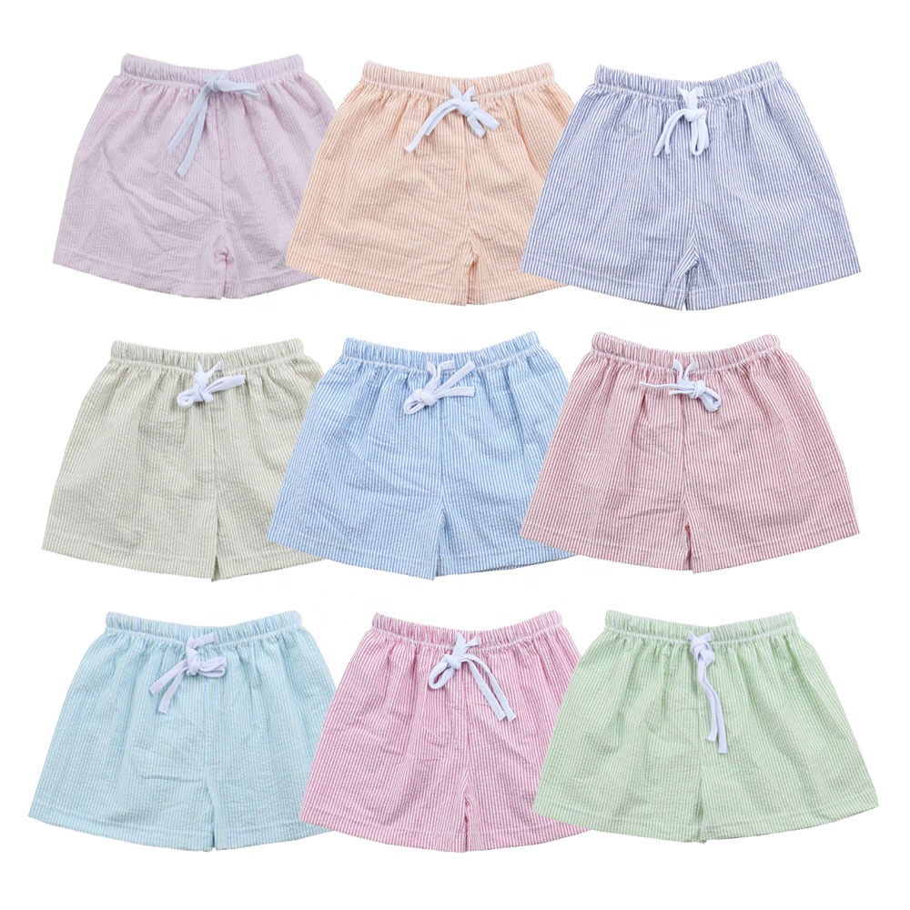 Заводская распродажа, хлопковые шорты для мальчиков seersucker, детские шорты, высококачественные летние шорты, купальник для маленьких мальчиков