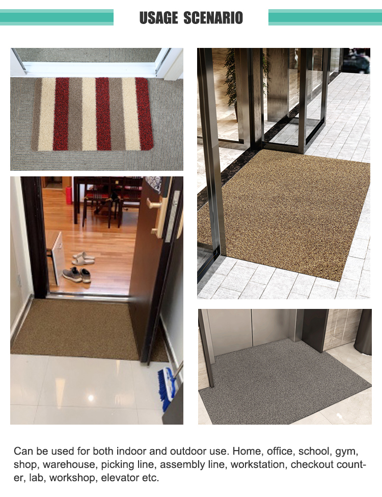 2022 popular Indoor 100%PP material PVC backing Artificial turf mat plastic grass door mat(图9)