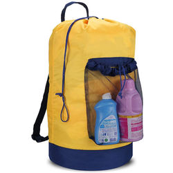 wholesale durable nylon drawstring closure backpack travel laundry bag