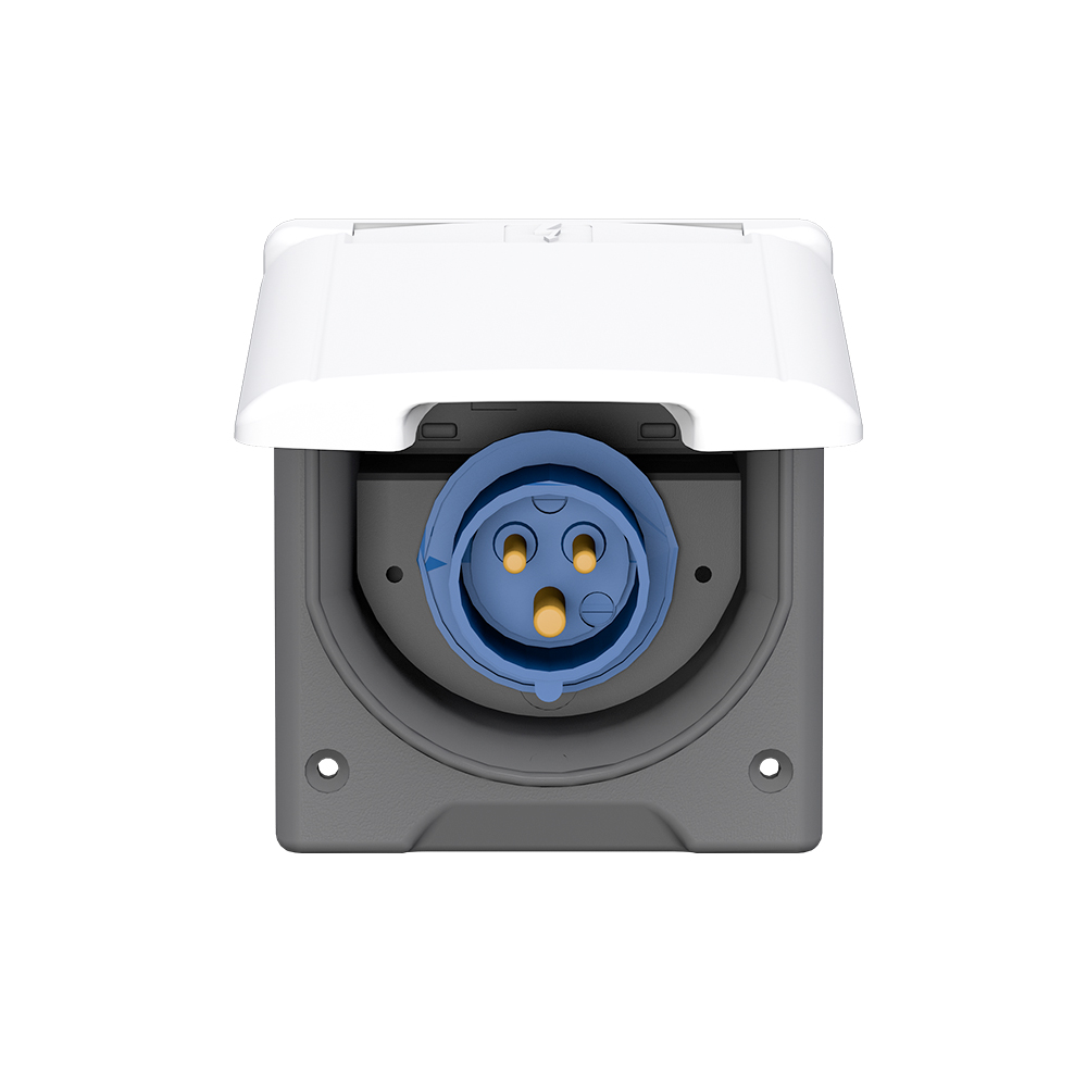 16 amp 3 pin wall mounted socket 220-250V IP67 16A waterproof caravan camper