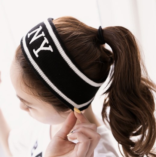 Бесплатная доставка Оптовая продажа трикотажная эластичная Спортивная Женская повязка на голову