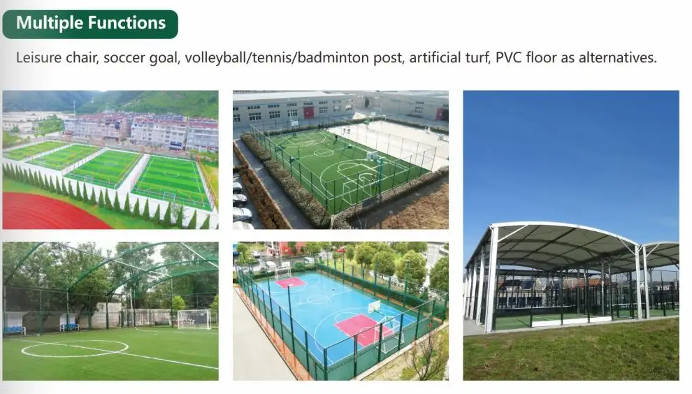 Central Park Synthetic Turf Soccer Pitch Portable Miniature Panna Cage Futsal Football Pitches