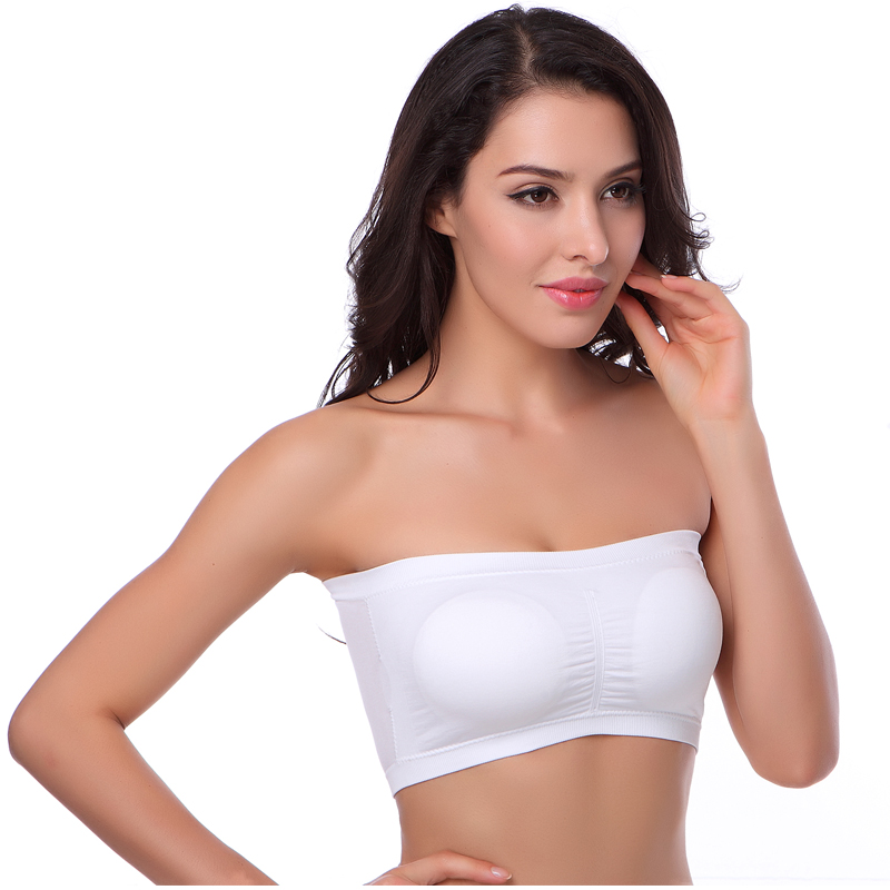 Women Top Tube Strapless Bra Chest Wrap Bandeau Seamless Breathable UnderwearPDH