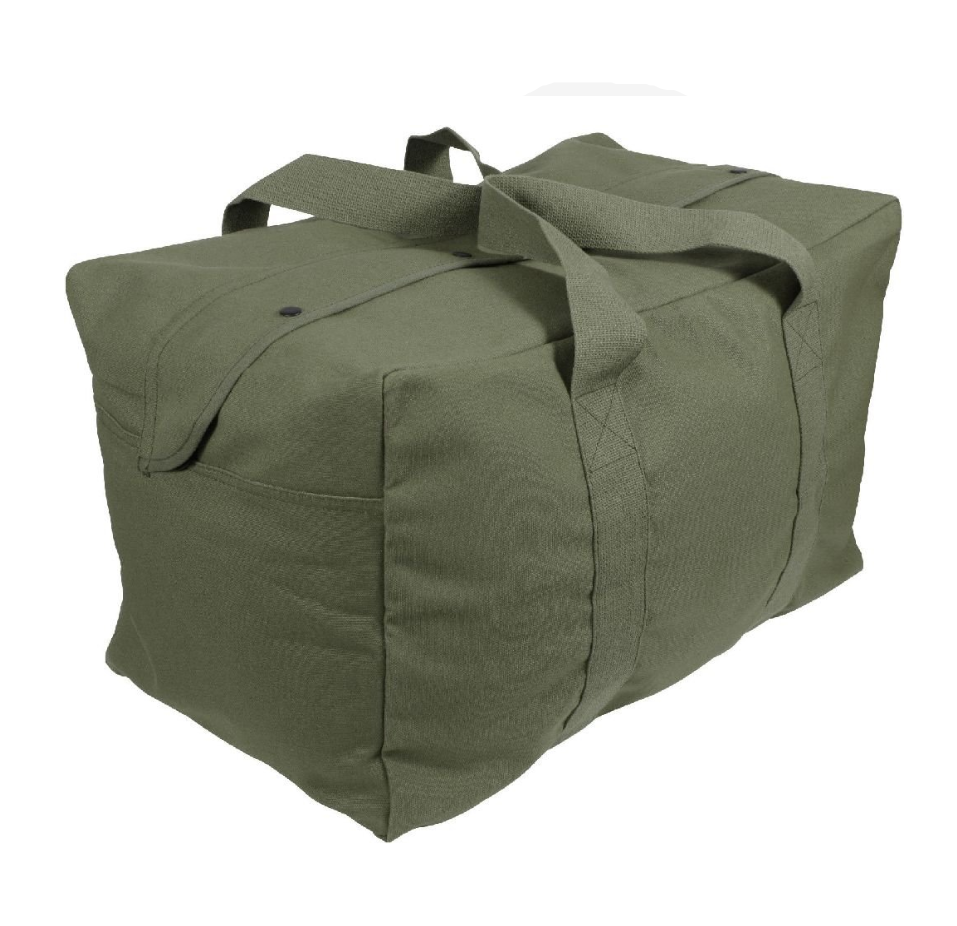 76l大容量军用迷彩重型棉帆布大号军用降落伞货物袋行李旅行袋