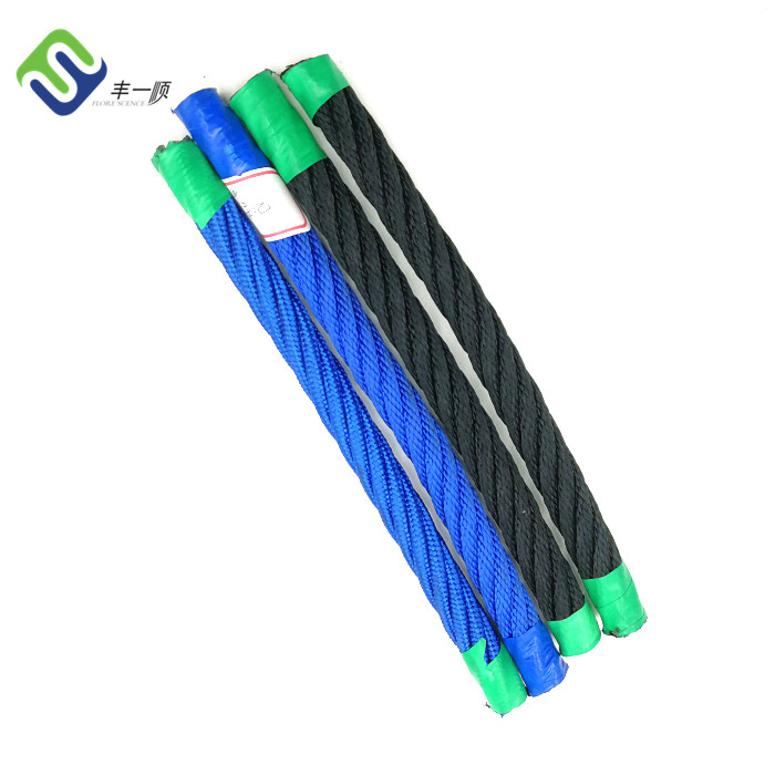 PP 6 Strand Playground Combination Rope Outdoor Abrasion Resistant 16mm