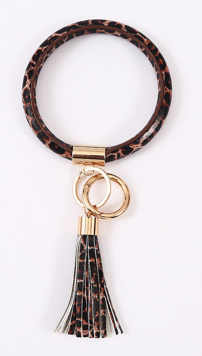 Tukellen Silicone Bracelet Key Ring - Stretchy Wrist Keychain With Tassel For Women