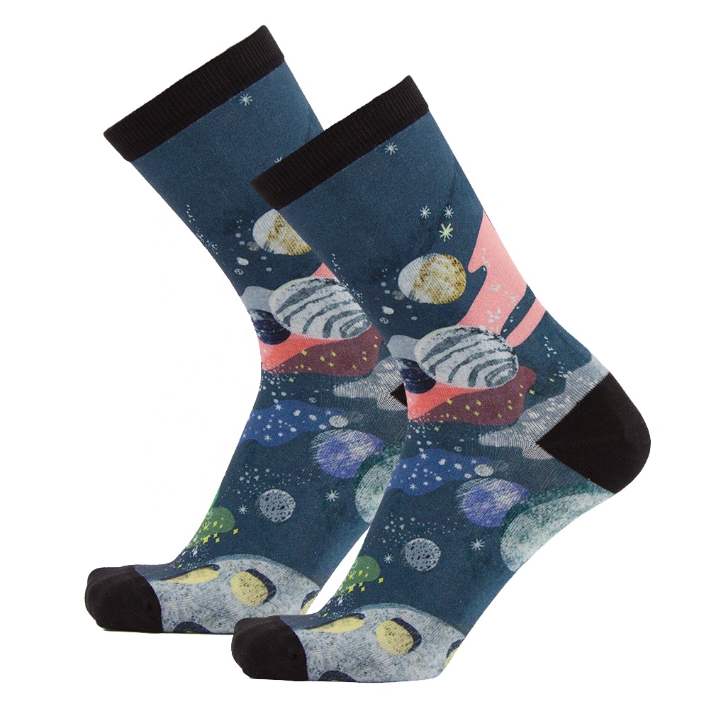 Men's Dress Cool Colorful Fancy Novelty Casual Crew custom printed socks