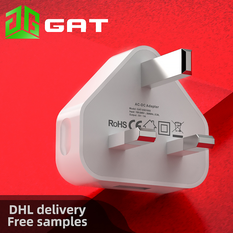 5V 1A стандарт Великобритании смарт-телефон USB зарядное устройство CE сертифицированный Великобритания HK универсальный портативный классический дизайн настенное зарядное устройство