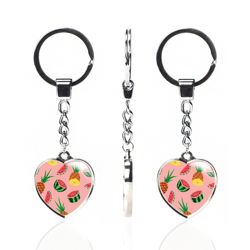 2021 Новое поступление, оптовая продажа, летняя серия свежих фруктов, двухсторонние хрустальные брелки на заказ
