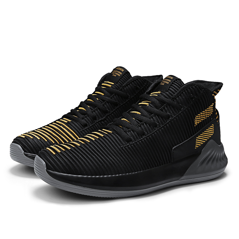 Новинка, Стильная черная Мужская Спортивная обувь для баскетбола, бега
